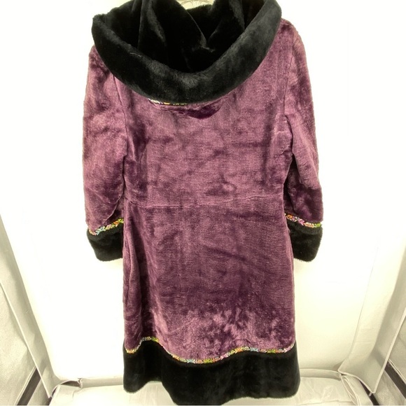 Vintage 1960’s Niccolini Medium Purple Black Faux Fur Penny Lane Coat Re… - Picture 4 of 15